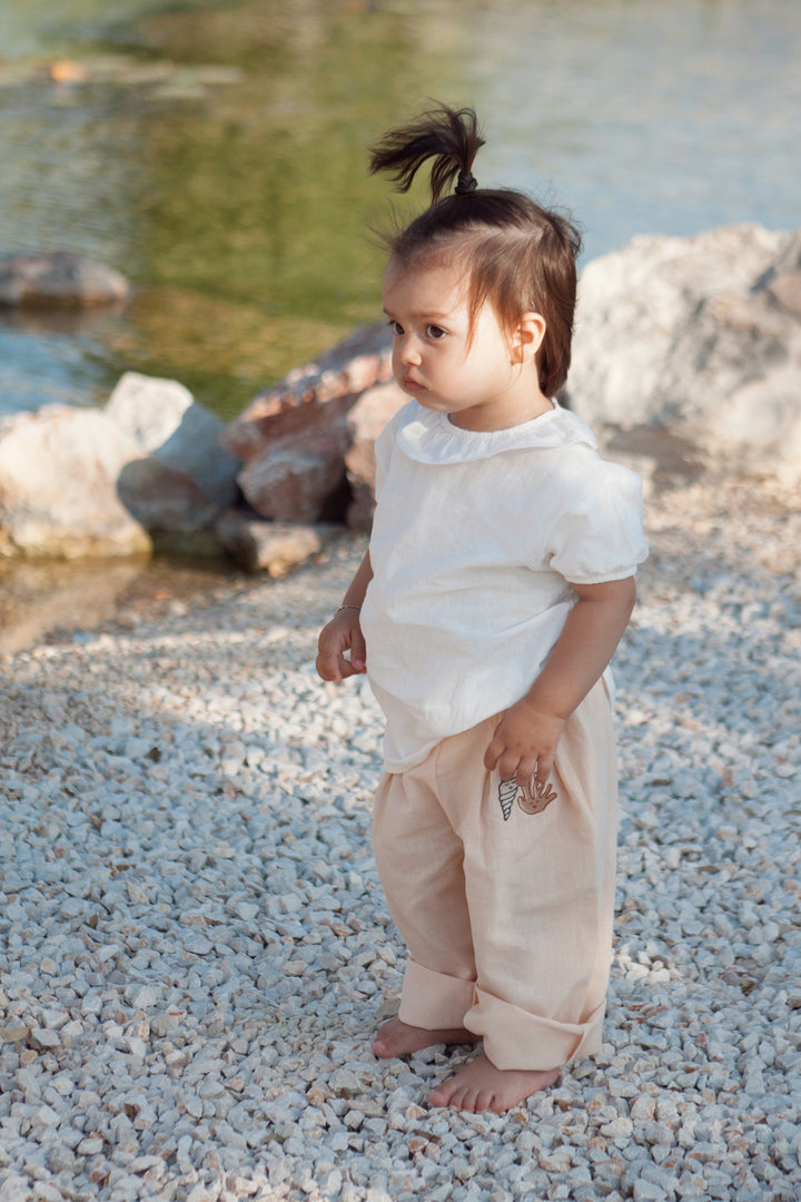 UNDYED ’SURFING FLAMINGO’ BLOUSE