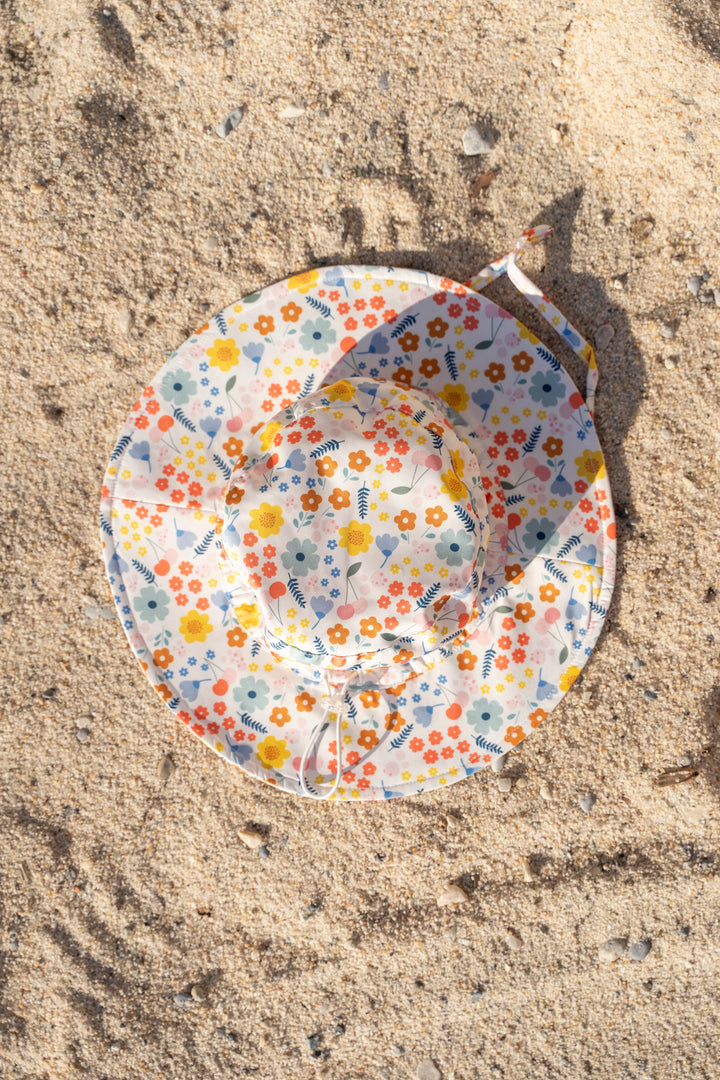 UV Korumalı Pretty Floral Şapka