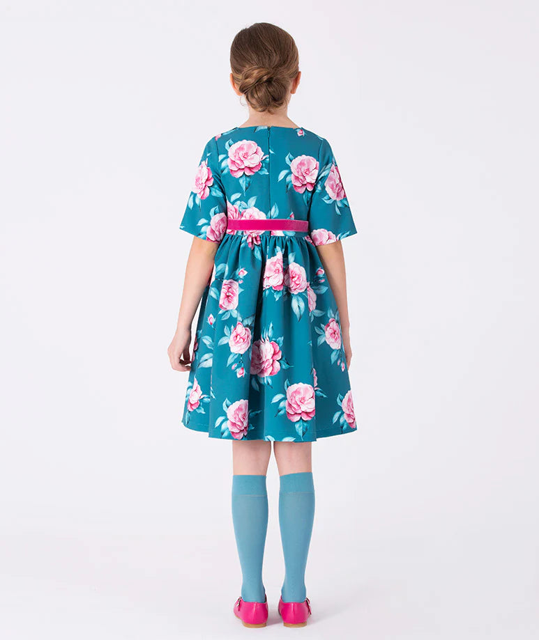 SAVAYA AZURE FLORAL DRESS