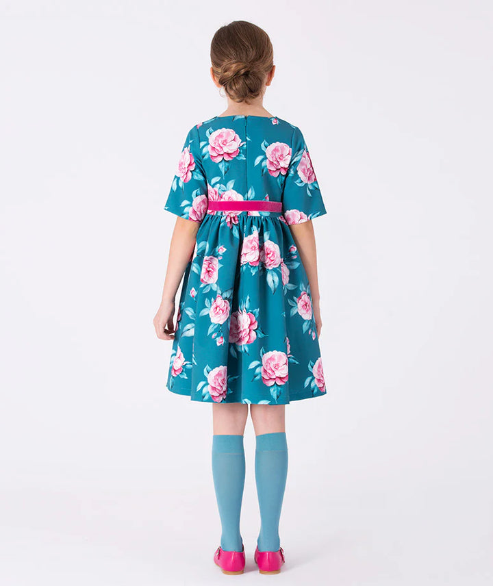 SAVAYA AZURE FLORAL DRESS