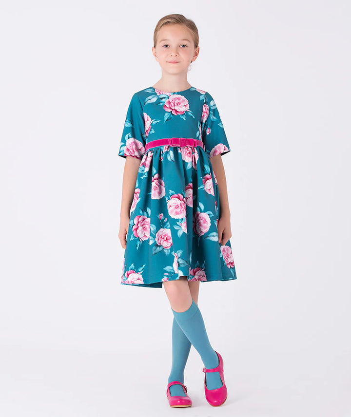 SAVAYA AZURE FLORAL DRESS