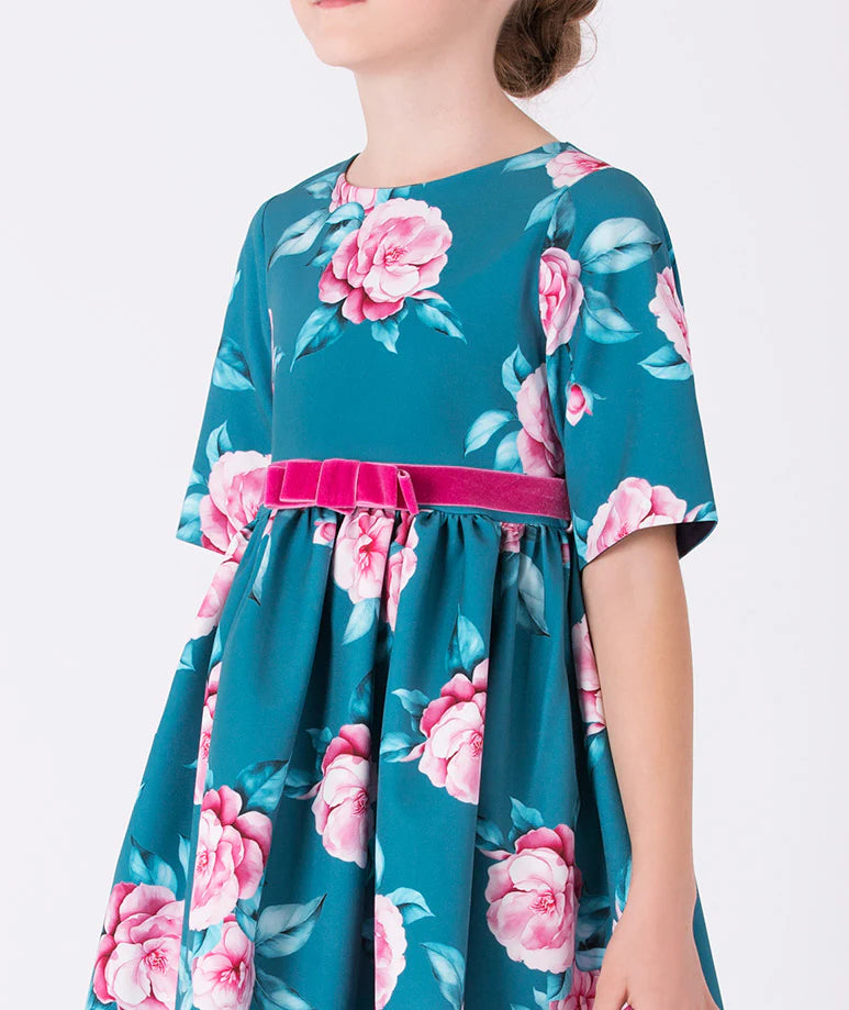 SAVAYA AZURE FLORAL DRESS