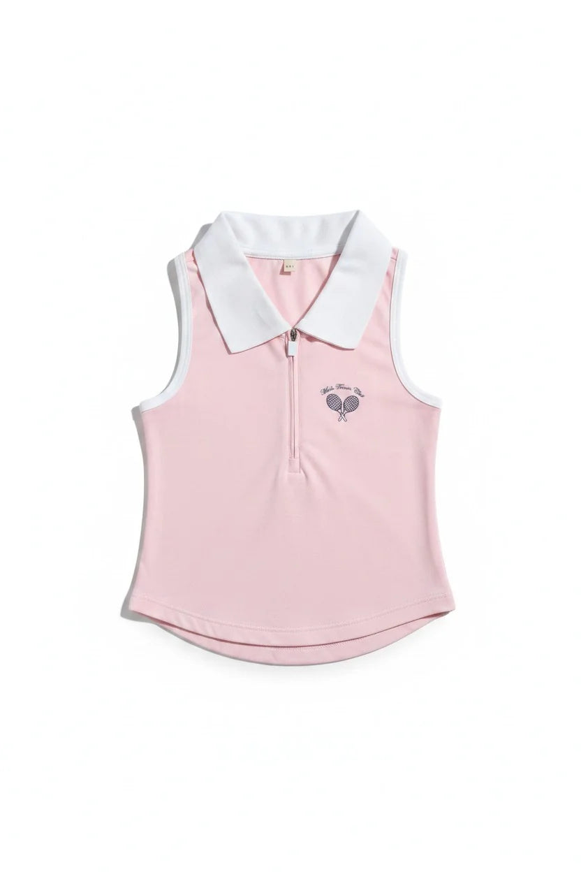 Miela Kids Tennis Club  Kız Çocuk Fermuarlı Spor Üst Candy Pink