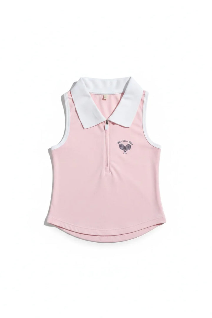 Miela Kids Tennis Club  Kız Çocuk Fermuarlı Spor Üst Candy Pink