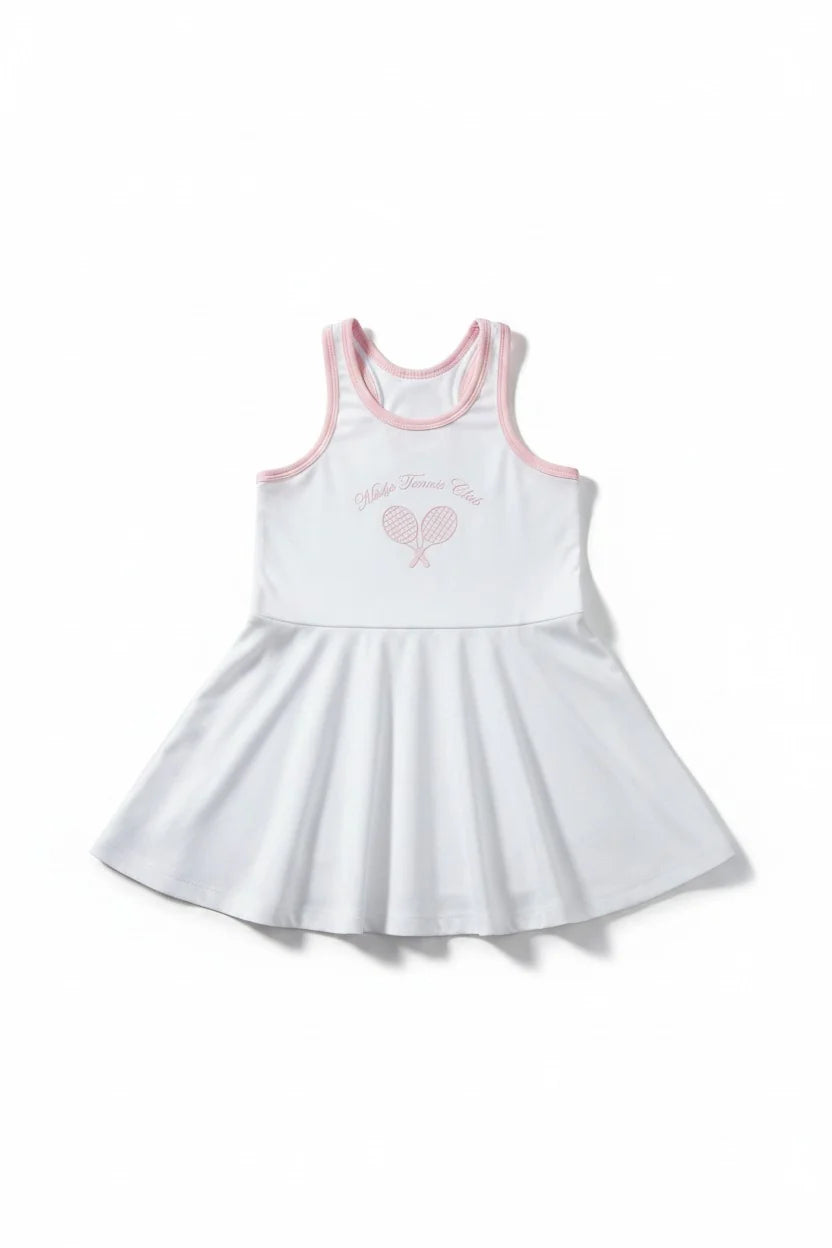 Miela Kids Tennis Club  Kız Çocuk Tenis Elbisesi Beyaz