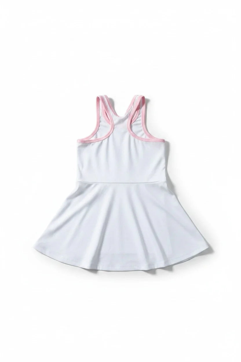 Miela Kids Tennis Club  Kız Çocuk Tenis Elbisesi Beyaz