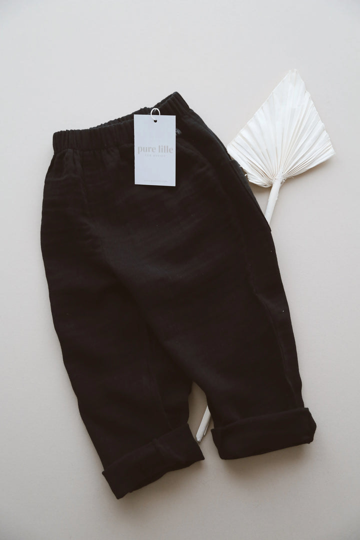 MUSLIN PANTS SİYAH