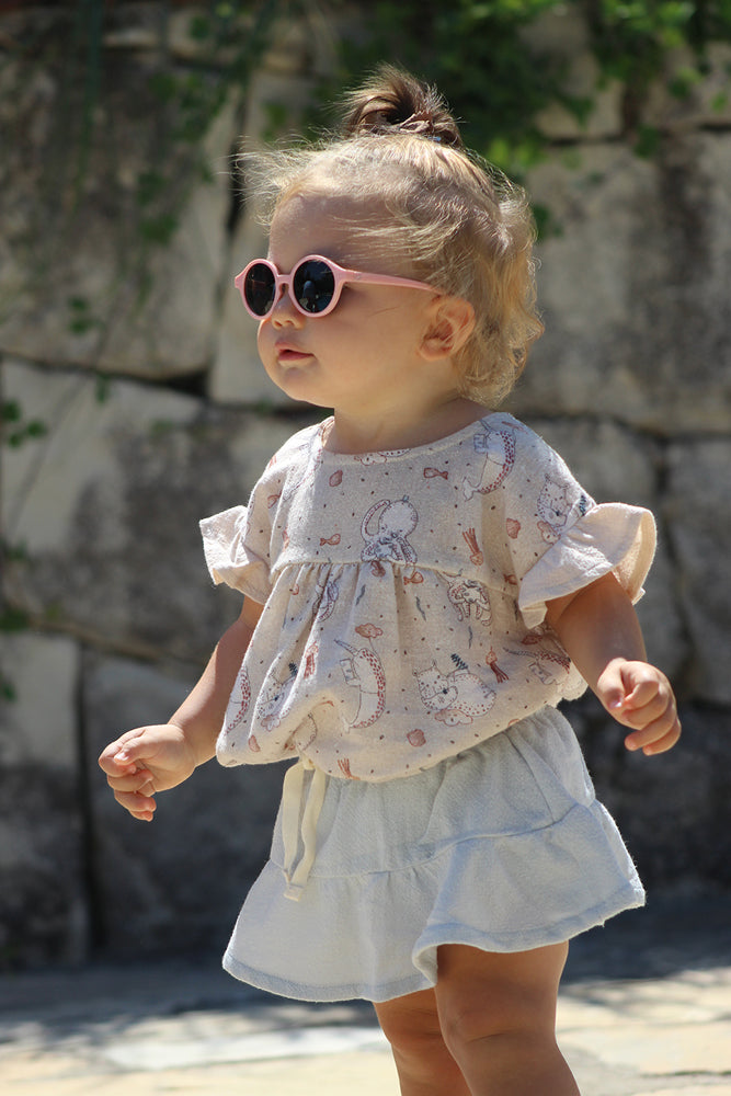 ORGANIC ECRU "REACH FOR THE SKY" BLOUSE