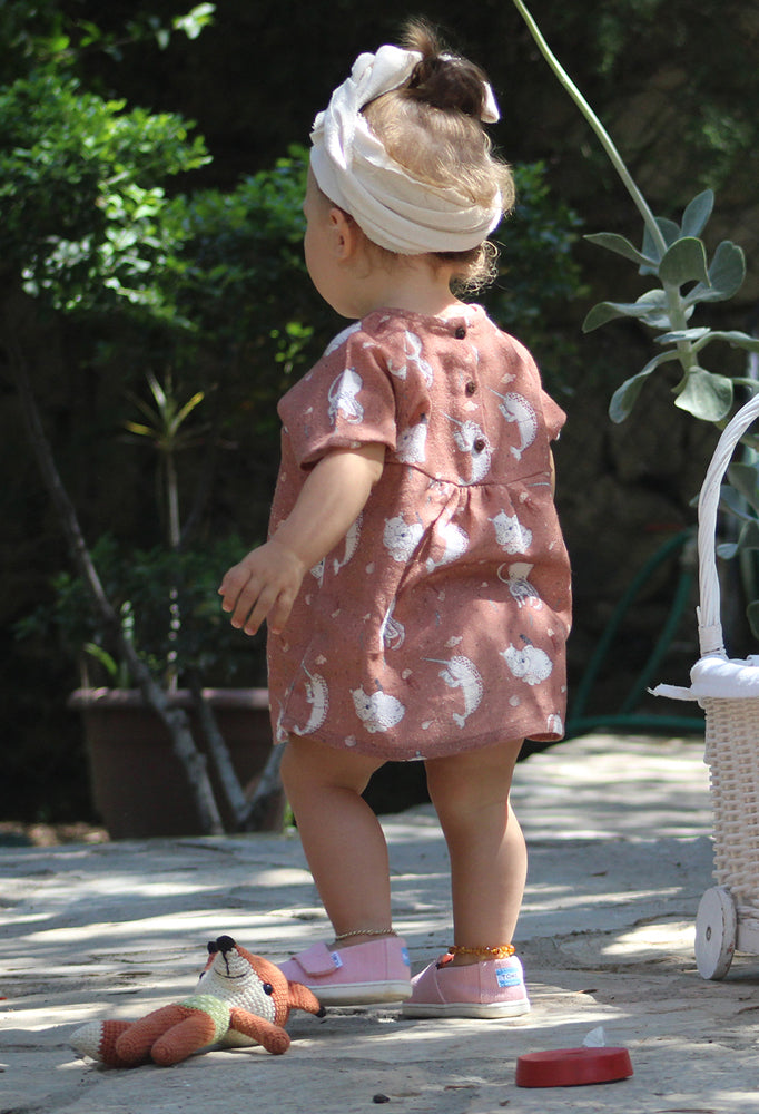 ORGANIC CAMEL "REACH FOR THE SKY" DRESS