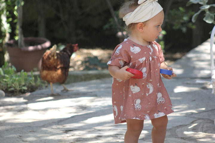 ORGANIC CAMEL "REACH FOR THE SKY" DRESS